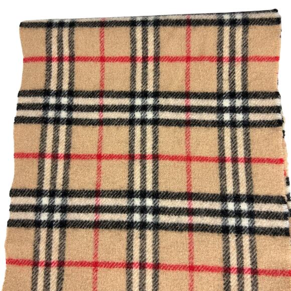 Burberry Made in England Lambswool Nova Check Tassel Trim Scarf - Picture 4 of 4